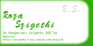 roza szigethi business card